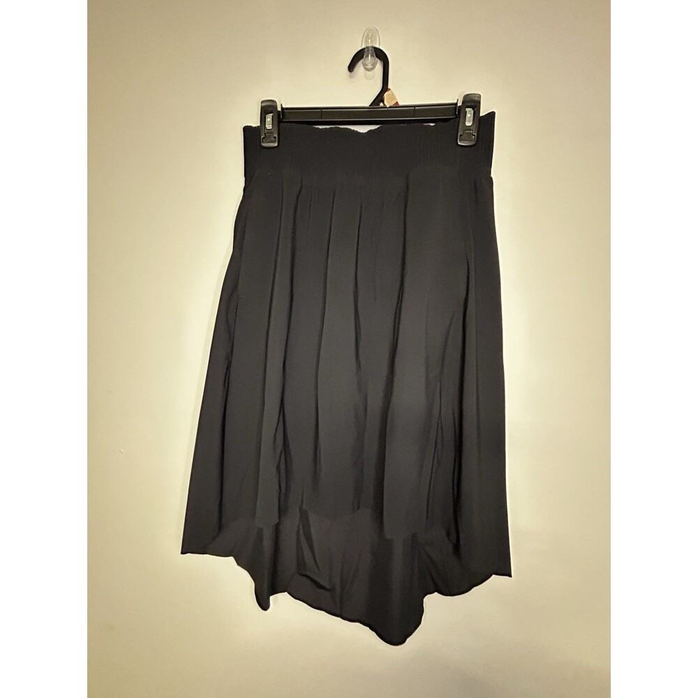 Athleta Womens Black Cosmic Elastic Waist Pull-On High Low A-Line Skirt Size XS - Picture 9 of 9